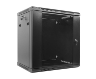 LANBERG Szafa instalacyjna wisząca 19 12U 600X450mm czarna (drzwi szklane) WF01-6412-10B - 455293 - zdjęcie 3